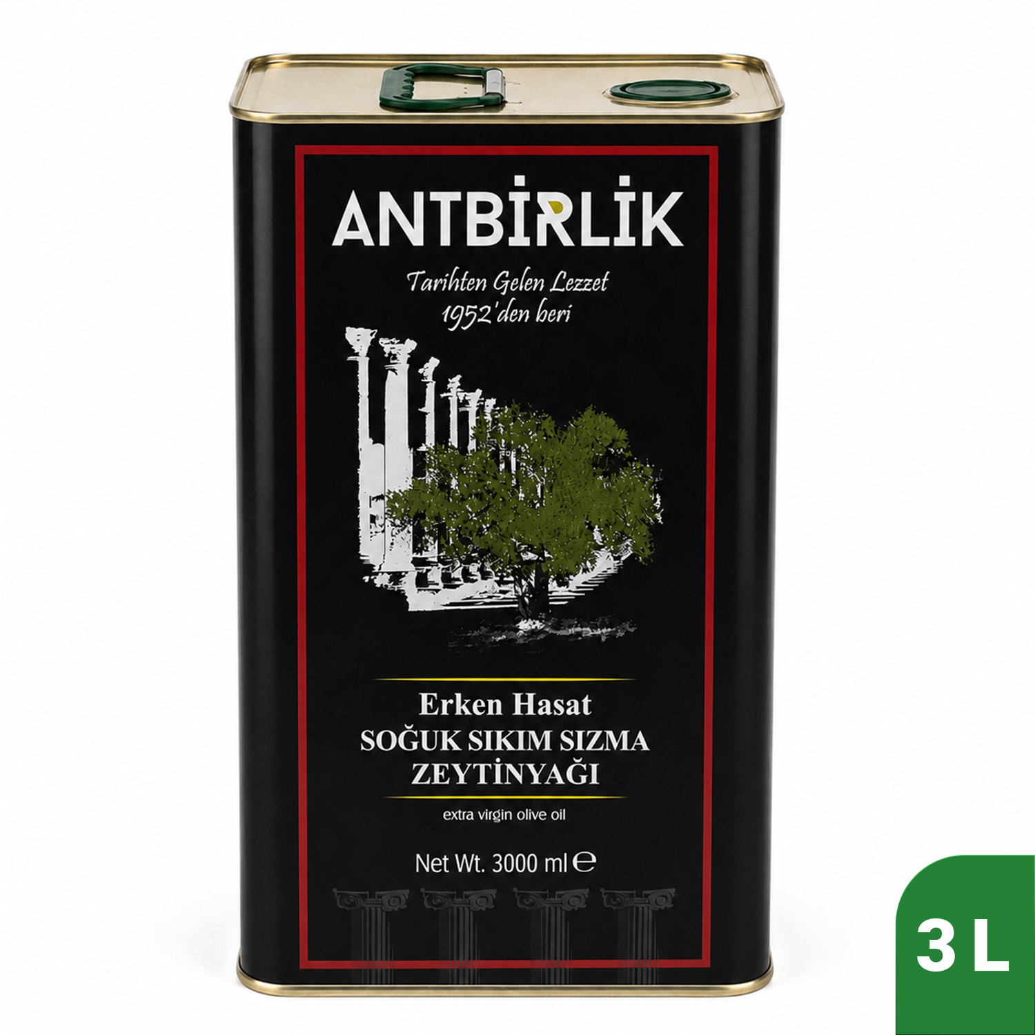 Soğuk Sıkım Zeytinyağı 3 Litre