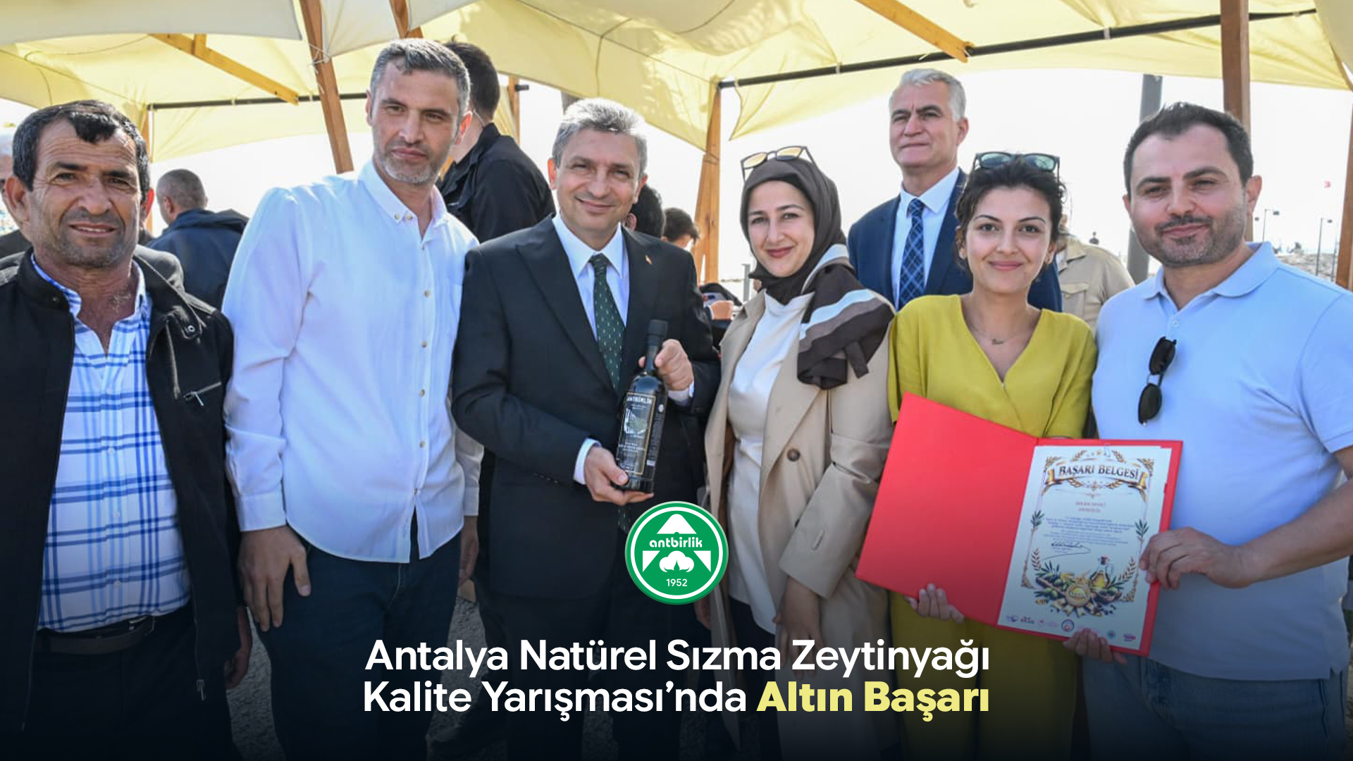 Read more about the article 1. Antalya Natürel Sızma Zeytinyağı Kalite Yarışması’nda Altın Başarı